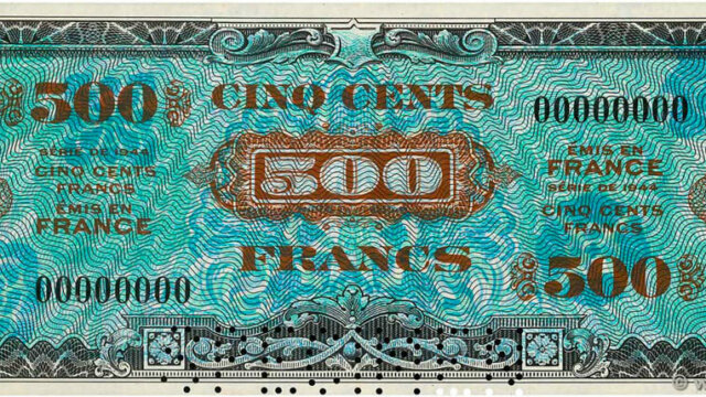 500 francs Drapeau type 1944