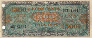 500 francs Drapeau type 1944