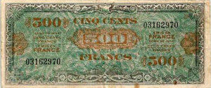 500 francs Drapeau type 1944