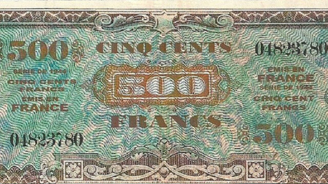 500 francs Drapeau type 1944