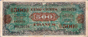 500 francs Drapeau type 1944