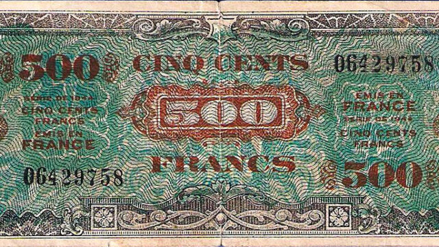 500 francs Drapeau type 1944