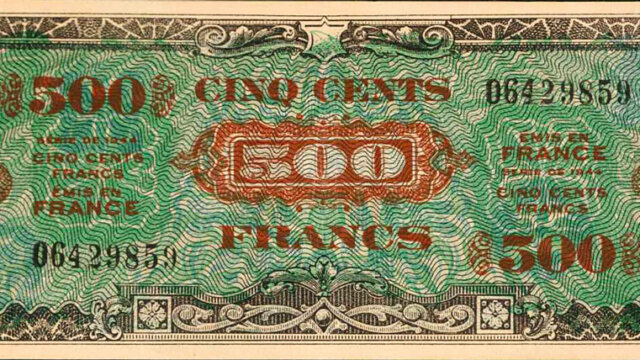 500 francs Drapeau type 1944