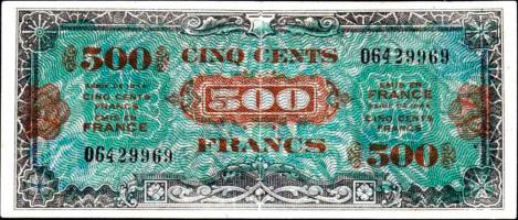 500 francs Drapeau type 1944