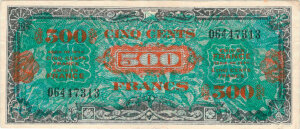 500 francs Drapeau type 1944