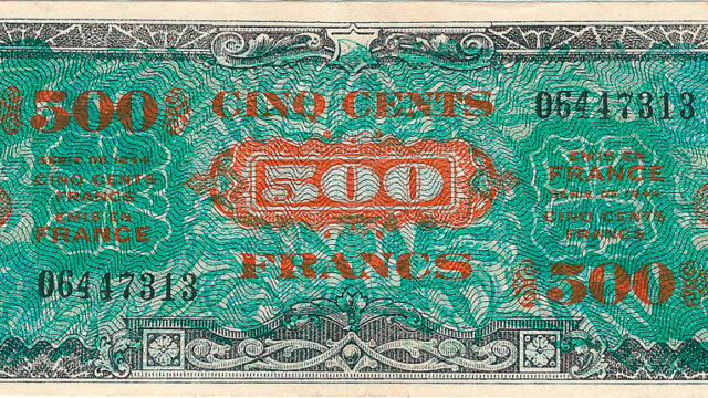 500 francs Drapeau type 1944