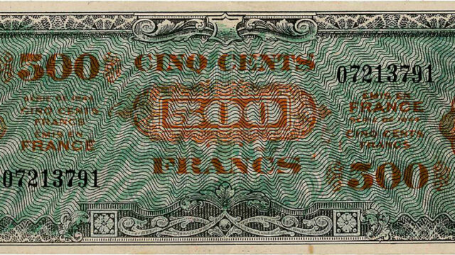 500 francs Drapeau type 1944