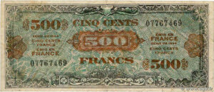 500 francs Drapeau type 1944