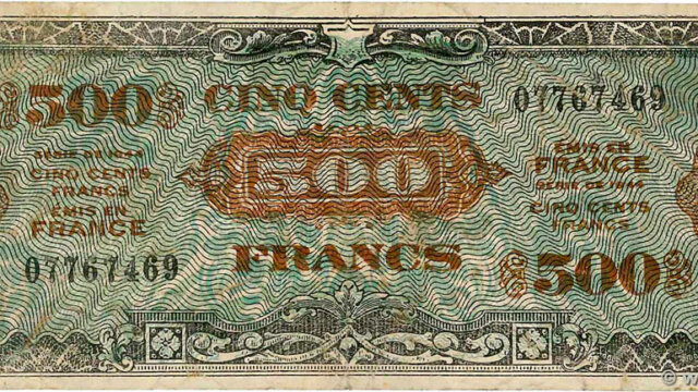 500 francs Drapeau type 1944