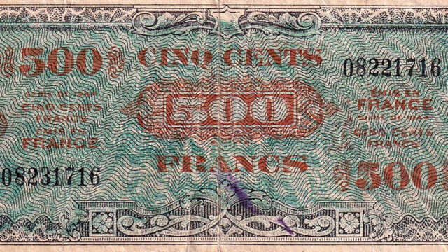 500 francs Drapeau type 1944