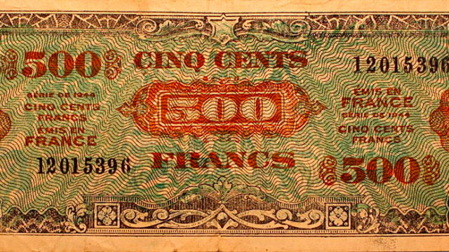 500 francs Drapeau type 1944