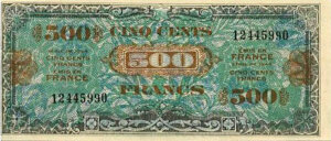 500 francs Drapeau type 1944