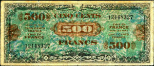 500 francs Drapeau type 1944