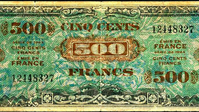 500 francs Drapeau type 1944