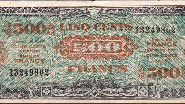 500 francs Drapeau type 1944