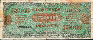 500 francs Drapeau type 1944