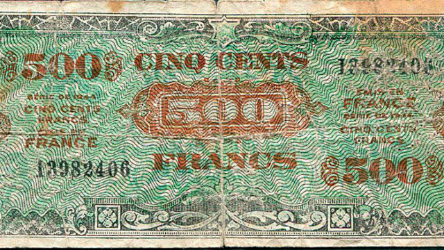 500 francs Drapeau type 1944