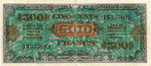 500 francs Drapeau type 1944