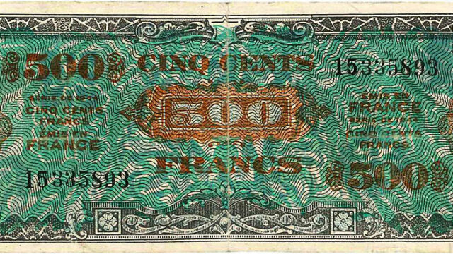 500 francs Drapeau type 1944