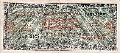 500 francs Drapeau type 1944