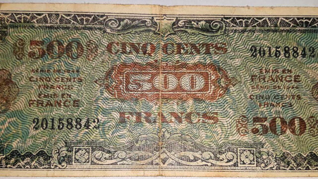 500 francs Drapeau type 1944