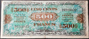 500 francs Drapeau type 1944