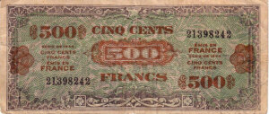 500 francs Drapeau type 1944