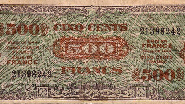 500 francs Drapeau type 1944