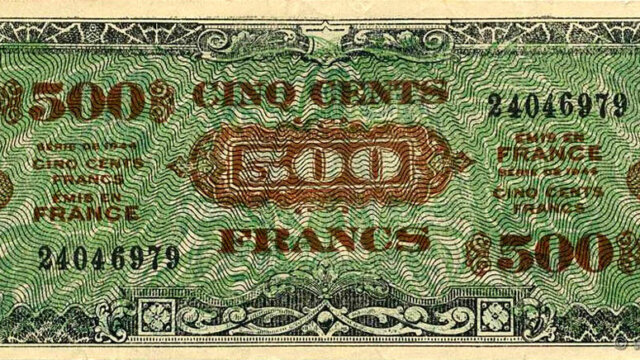 500 francs Drapeau type 1944