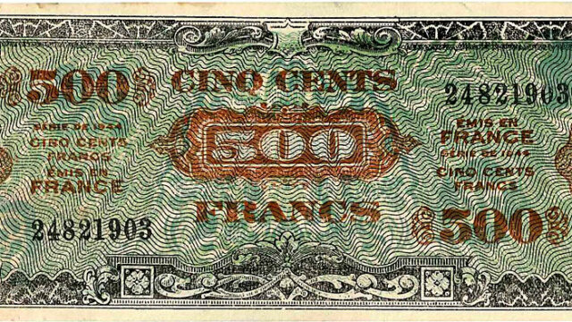 500 francs Drapeau type 1944