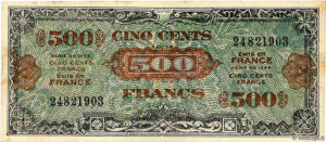 500 francs Drapeau type 1944