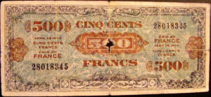 500 francs Drapeau type 1944