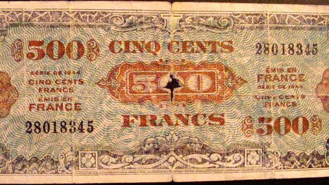 500 francs Drapeau type 1944