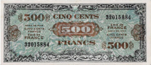 500 francs Drapeau type 1944