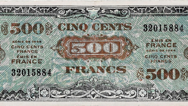 500 francs Drapeau type 1944