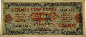 500 francs Drapeau type 1944