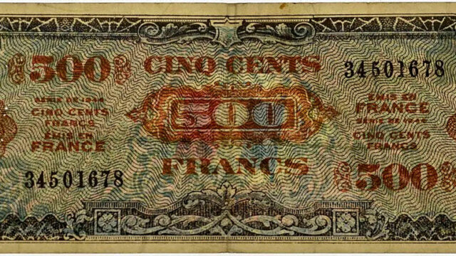 500 francs Drapeau type 1944