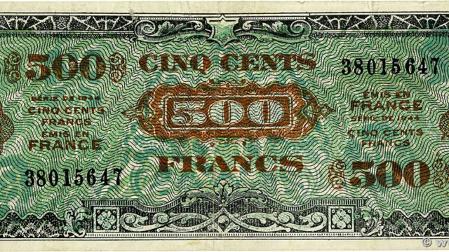 500 francs Drapeau type 1944