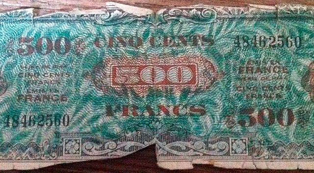 500 francs Drapeau type 1944