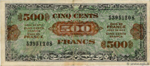 500 francs Drapeau type 1944