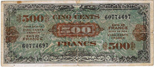 500 francs Drapeau type 1944