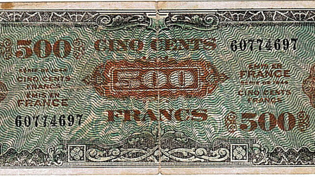 500 francs Drapeau type 1944