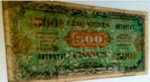 500 francs Drapeau type 1944