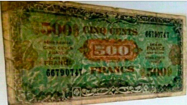 500 francs Drapeau type 1944