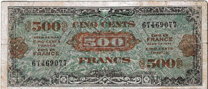 500 francs Drapeau type 1944