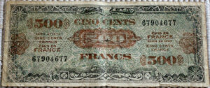 500 francs Drapeau type 1944