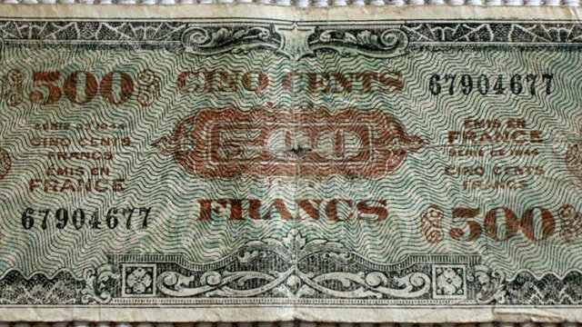 500 francs Drapeau type 1944