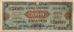 500 francs Drapeau type 1944