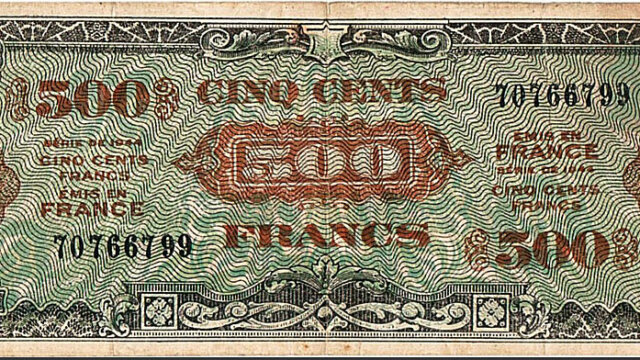 500 francs Drapeau type 1944