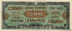 500 francs Drapeau type 1944